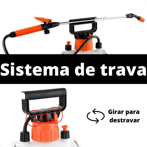 Pulverizador Veneno Bomba Compressão 5l Starfer Lateral Cor Branco