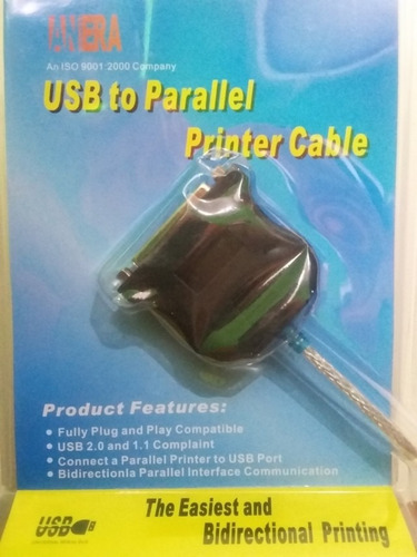 Cable Usb 2.0 A Paralelo 25 Pines Hembra 1.8 Metros