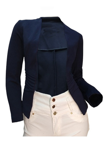Imagen 9 de 10 de Saco Blazer Para Dama Mujer Formal Casual Abanico Entallado