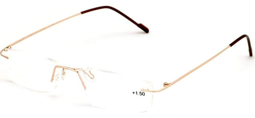 Gafas De Lectura Ligeras Free Vision Oro 1.0x Sin Montura