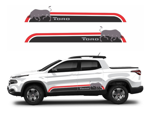 Adesivo Fiat Toro Faixa Lateral Tor06