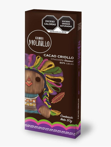 Cacao Criollo Chocolate Gourmet 80% Cacao (50 Gr.)