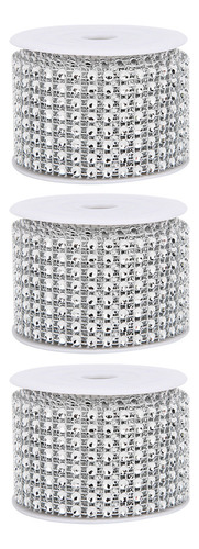 Cinta Plateada De Diamantes De Imitación For Decoración