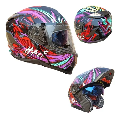 Casco Moto Mujer Rojo