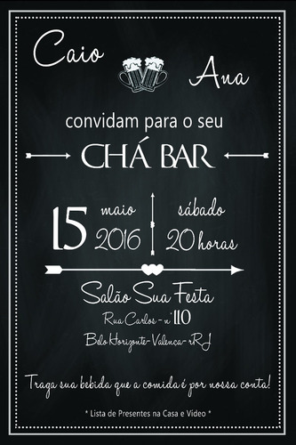 Imagem 2 de 2 de Convite Digital Boteco Bar Chá