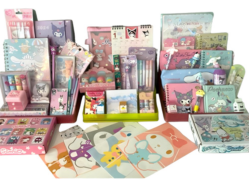 Pack Deluxe Todo Sanrio Kuromi, Cinamorrol, My Melody,pochac