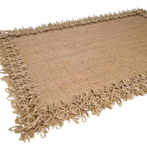 6 Jogo Lugar Americano 45x30cm Rustico Boho Chic Mesa Posta Cor Natural Liso