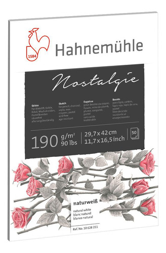 Bloco Hahnemühle Nostalgie 190g A3 50 Folhas