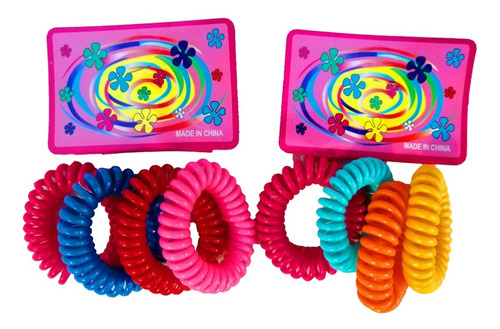 Imagen 2 de 4 de Colitas Colas Espirales Resorte Cabello Pelo Niña Dama Gomas