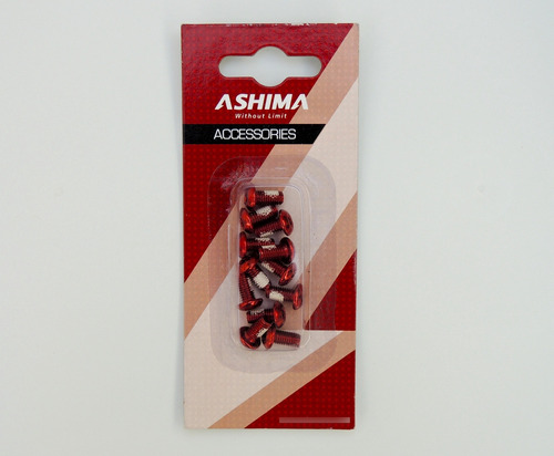 Ashima, Set De 12 Tornillos Para Rotores, Rojo
