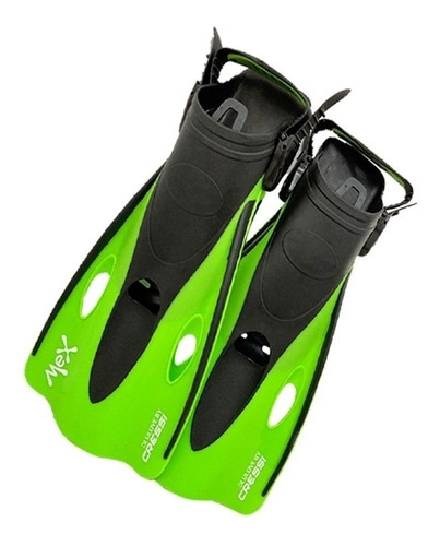 Aletas Cressi Mex Corta Snorkeling O Natación Verde L/ Xl