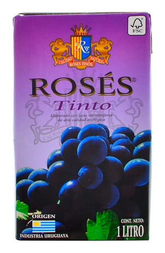 Vino Roses 1lt Pack X4 Unid - Suchina Sa