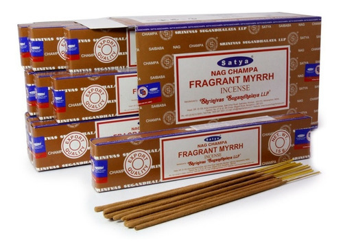Sahumerios Satya Nag Champa - 10 Unidades Fragancia Fragant Myrrh