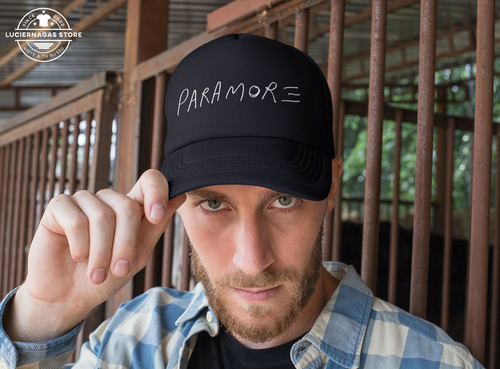 Gorra Black Unisex De Malla Paramore Emo Punk Rock Pop