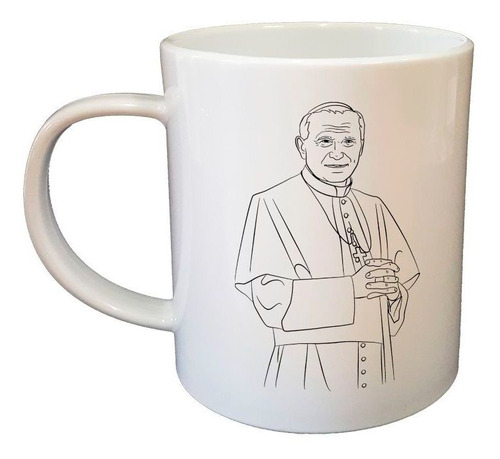 Taza De Plastico Dibujo Papa Juan Pablo Ii Religion