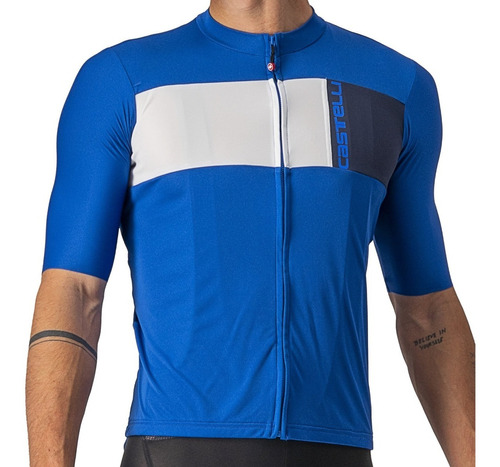 Camisa Ciclismo Castelli Men - Prologo 7 - Azzurro Italia -