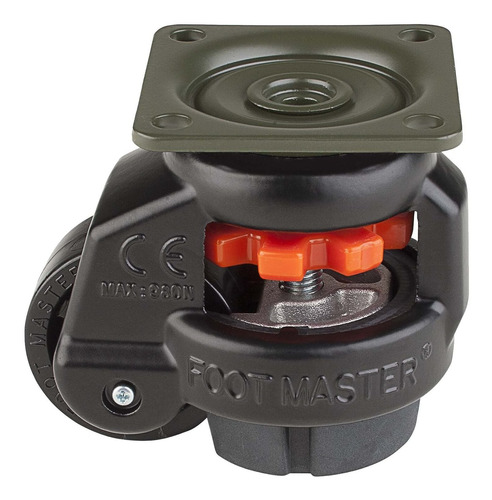 Footmaster Gd-40 F-blk Rueda Nylon Nbr Pad Nivelacion 2