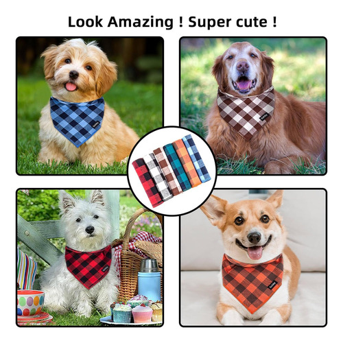 Boy Dog Bandana Large- Azul Negro Bufanda De Perro...