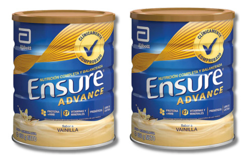 Ensure Advance Sabor Vainilla - 850 Grs - Pack X2