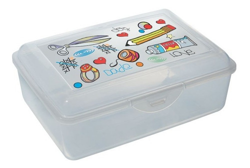 Contenedor Caja  Organizador Con Etiqueta Varios Usos