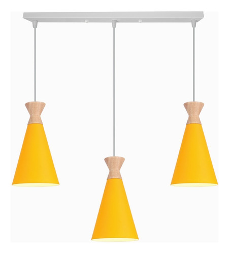 Lámpara Colgante Decorativa Moderna Con 3 Focos