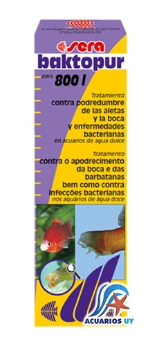 Medicamento Antibacteriano Peces Acuario. Sera Baktopur 50ml