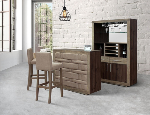 Imagen 2 de 5 de Cantina Loira Nebraska Con Roble Këssa Muebles