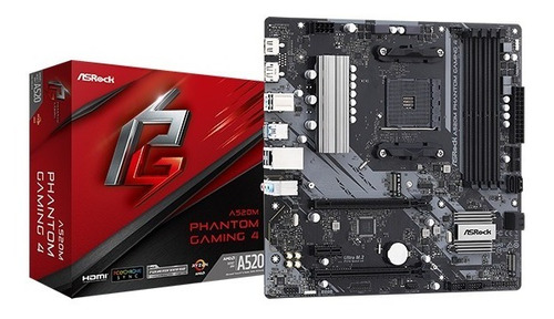 Ltc Tarjeta Madre Asrock A520m Phantom Gaming 4 Am4 Ddr4