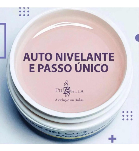 Gel 33gm Pink Lu3 Piu Bella Unha De Fibra De Vidro Gel