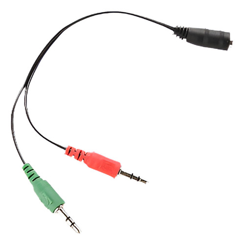 3,5 Mm Hembra A 2 Macho Conector Auriculares Audio Mic Split