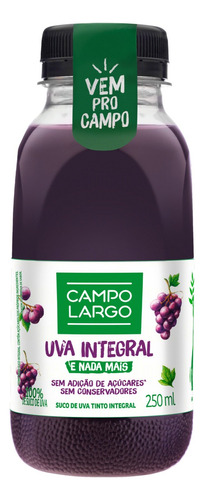 Suco de uva tinto  Campo Largo sem glúten 250 ml 