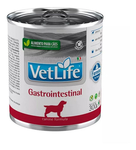 Ração Úmida Para Cães Gastrointestinal 300g Vet Life