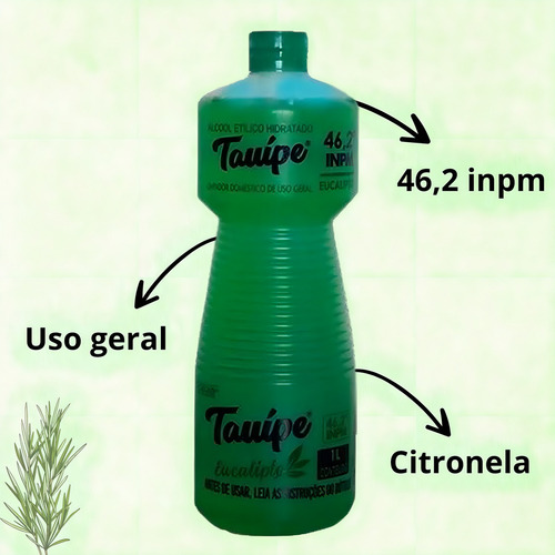 Kit 3 Tauipe Eucalipto Desinfetante Perfumado 1l