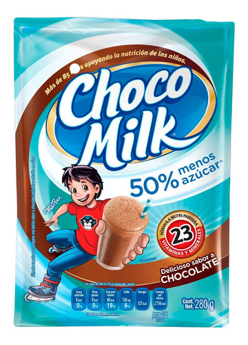 Chocolate En Polvo Menos Azúcar Sobre 280g Choco Milk