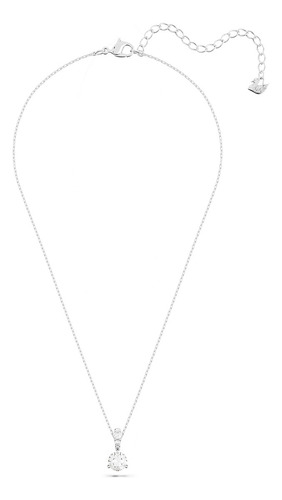 Collar Colección De Joyas De Vidrio Blanco, Cristal Color Plateado