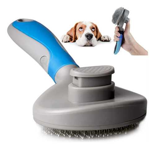 Dog Slicker Brush Self Cleaning Pet Grooming Brush Cat ...