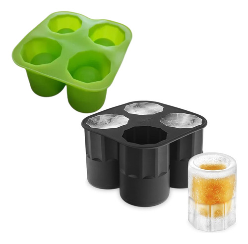Molde Vaso Hielo Silicona Flexible Bebidas Tragos Shot Color