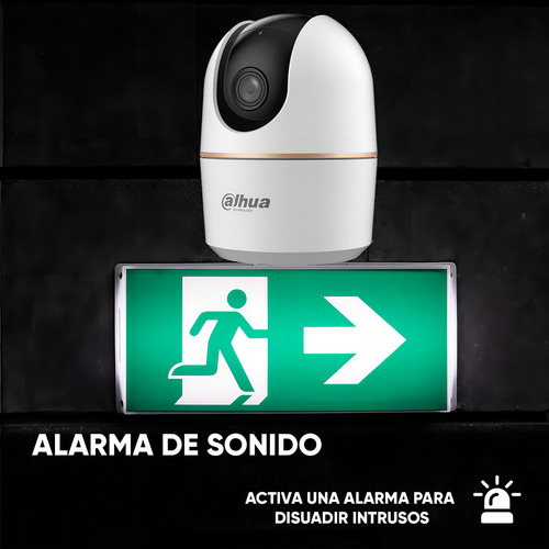 Dahua Cámara Ip Domo Motorizado Wifi Resolución 3mp Detección De Humanos Y Mascotas Por Ia Ir De 10m Wifi 6 Audio Bidireccional Alarma Ranura De Microsd Seguimiento De Objetos Vista 360 Color Blanco