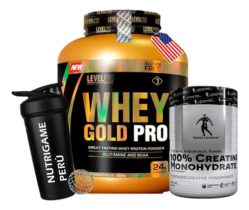 Pack Whey Gold Pro 3kg + Creatina Levrone 500gr