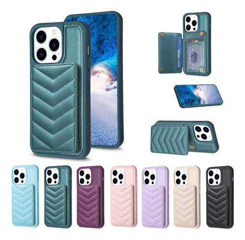Funda De Piel De Lujo Con Ranura Para Tarjetas Tipo Cartera Para iPhone