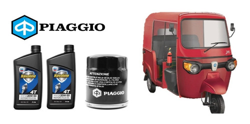Kit De Cambio De Aceite Para Motocarro Piaggio 20w50