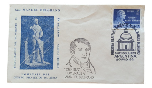 Homenaje Cefiba A Gral. Manuel Belgrano 1961