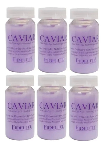 Fidelite Caviar 6 Ampollas Complejo Hidro Nutritivo 15 Ml