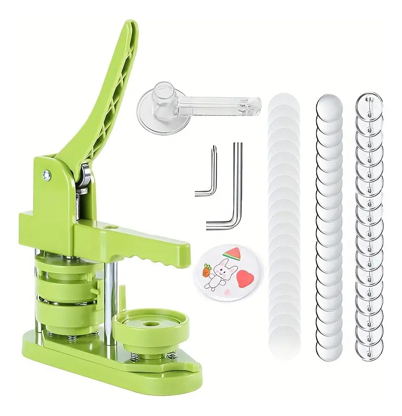 Maquina Para Hacer Pines Y Botones 58mm Kit Manual De Fotobotones Con 100 Juegos De Accesorios Para Manualidades Eventos Regalos Publicidad Escuela Negocio Y Pines Personalizados
