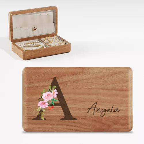 Regalos personalizados para mujeres – Joyero personalizado con letra  inicial y nombre, regalos de dama de honor, regalos de boda, regalos para