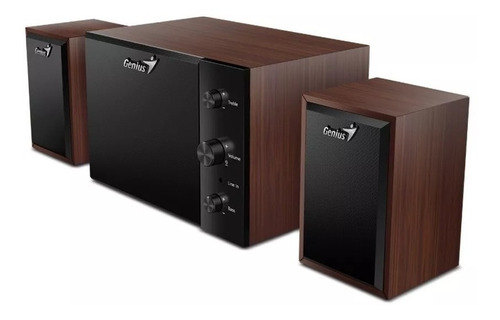 Imagen 1 de 7 de Parlante Genius Sw-2.1 350 Color Madera Con Subwoofer !!