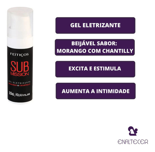 Gel Eletrizante Vibra Oral Beijavel Sabor Morango Chantilly