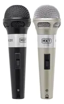 Comprar Par De Microfones Mxt Dinâmico M-201 Com Fio Cabo 5m