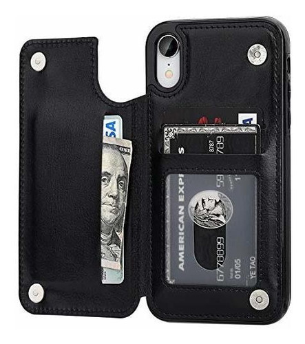 Ot Onetop Funda Para Billetera iPhone XR Con Tarjetero, Estu