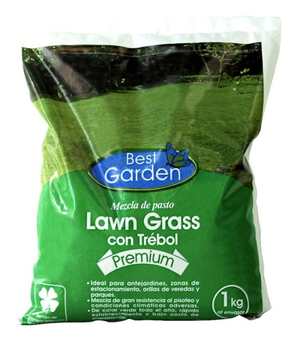 Semilla Lawgrass Con Trébol Best Garden 1kg